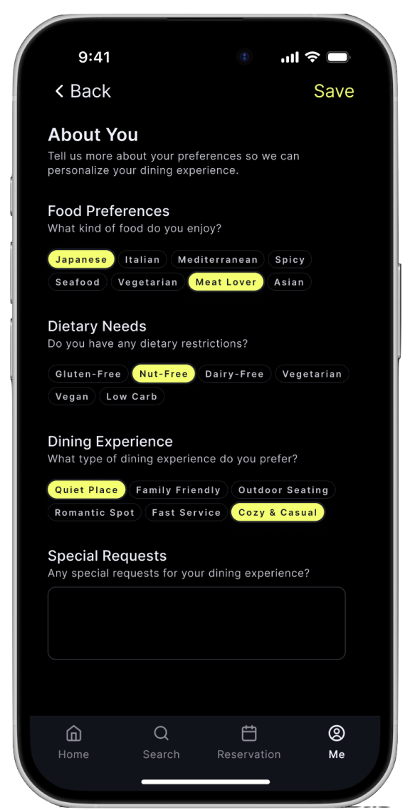 Key page design, mobile — screen 7