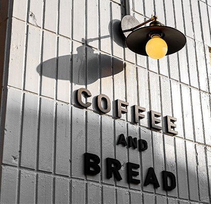 Coffee and Bread storefront signage