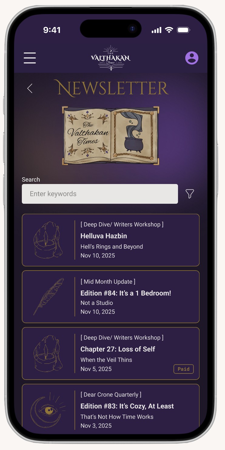 Prototype — Newsletter detail, mobile